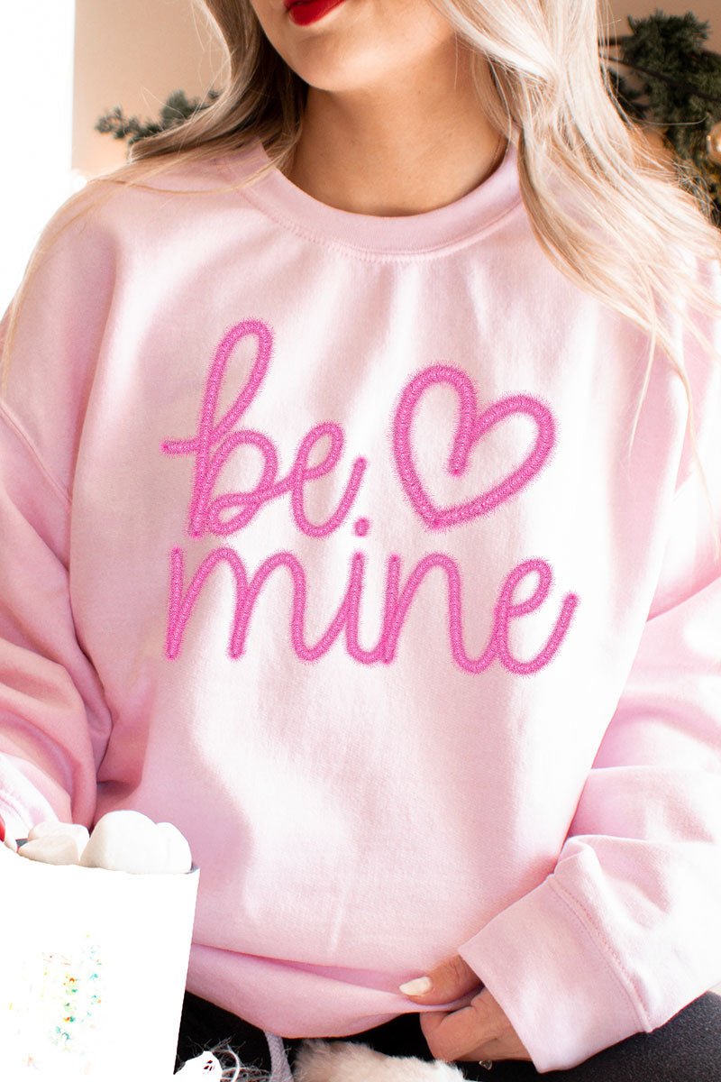 Be Mine Faux Tinsel Transfer Unisex NuBlend Crew Sweatshirt - Wholesale Accessory Market