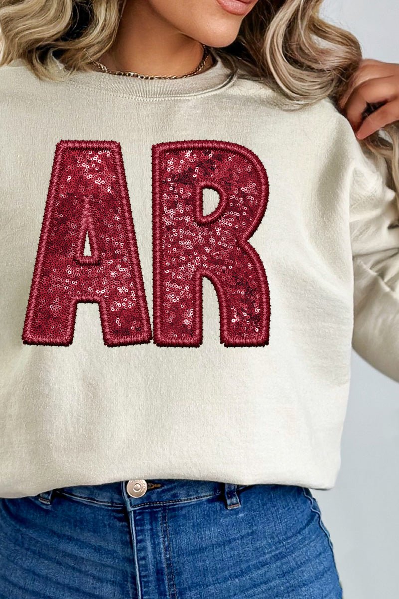 Faux Sequin AR Transfer Unisex NuBlend Crew Sweatshirt - Wholesale Accessory Market