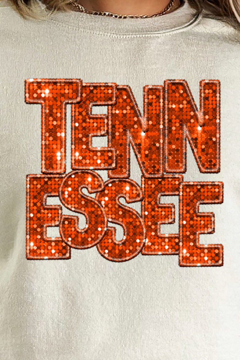 Faux Sequin Tennessee Transfer Unisex NuBlend Crew Sweatshirt - Wholesale Accessory Market