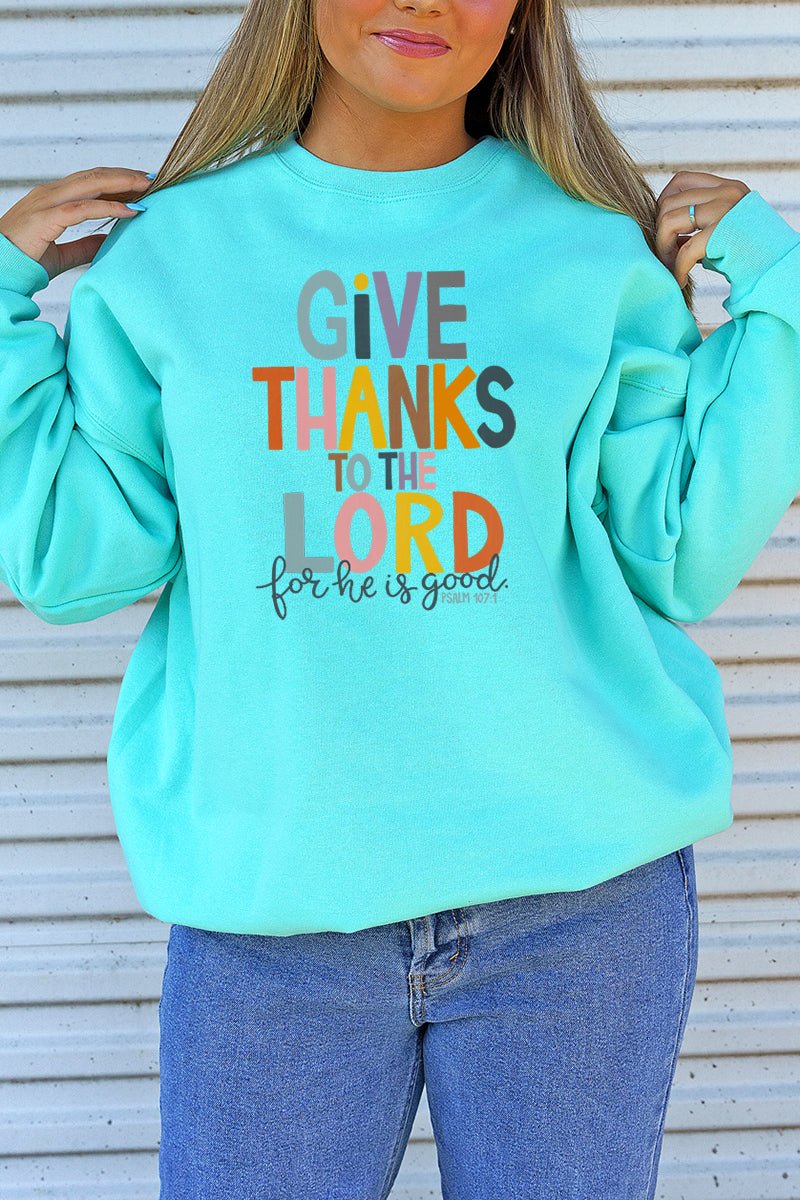 Give Thanks For He Is Good Unisex NuBlend Crew Sweatshirt - Wholesale Accessory Market