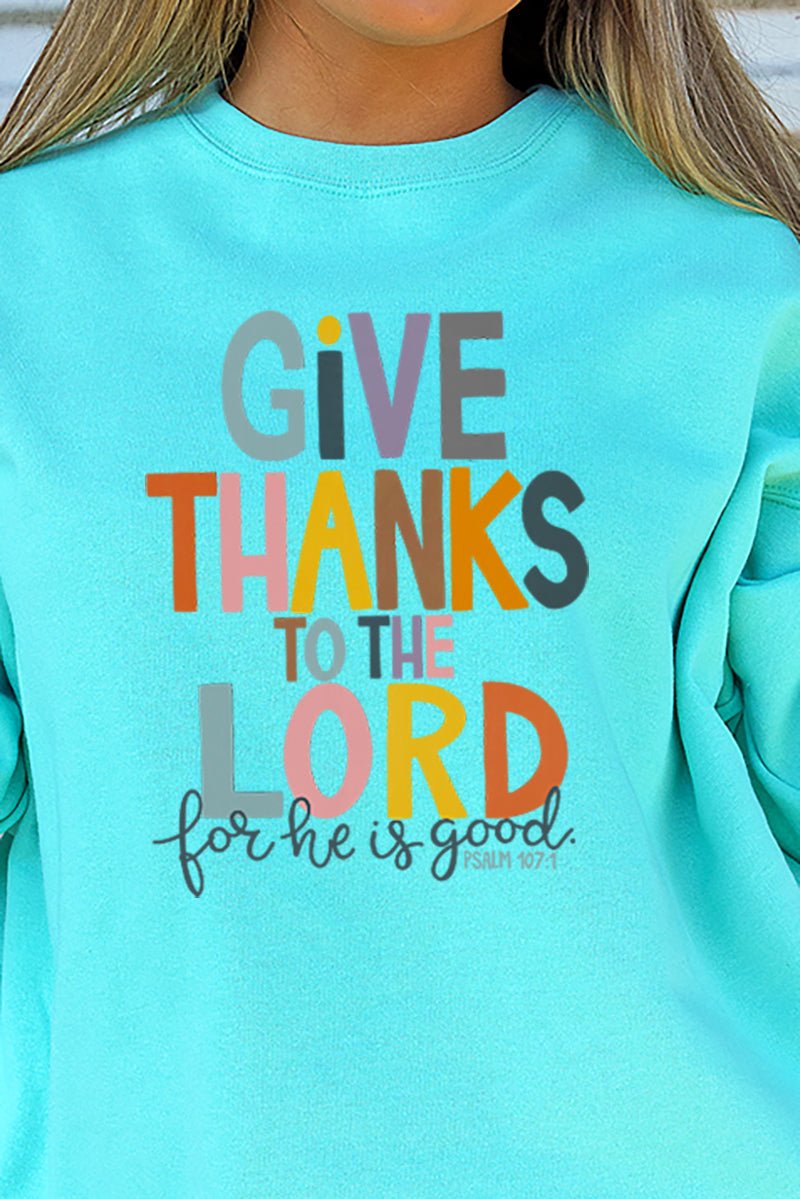 Give Thanks For He Is Good Unisex NuBlend Crew Sweatshirt - Wholesale Accessory Market