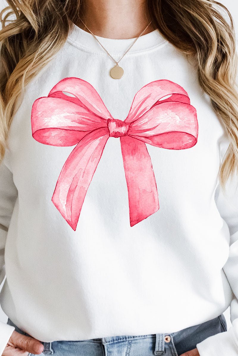 Watercolor Coquette Bow Unisex NuBlend Crew Sweatshirt - Wholesale Accessory Market
