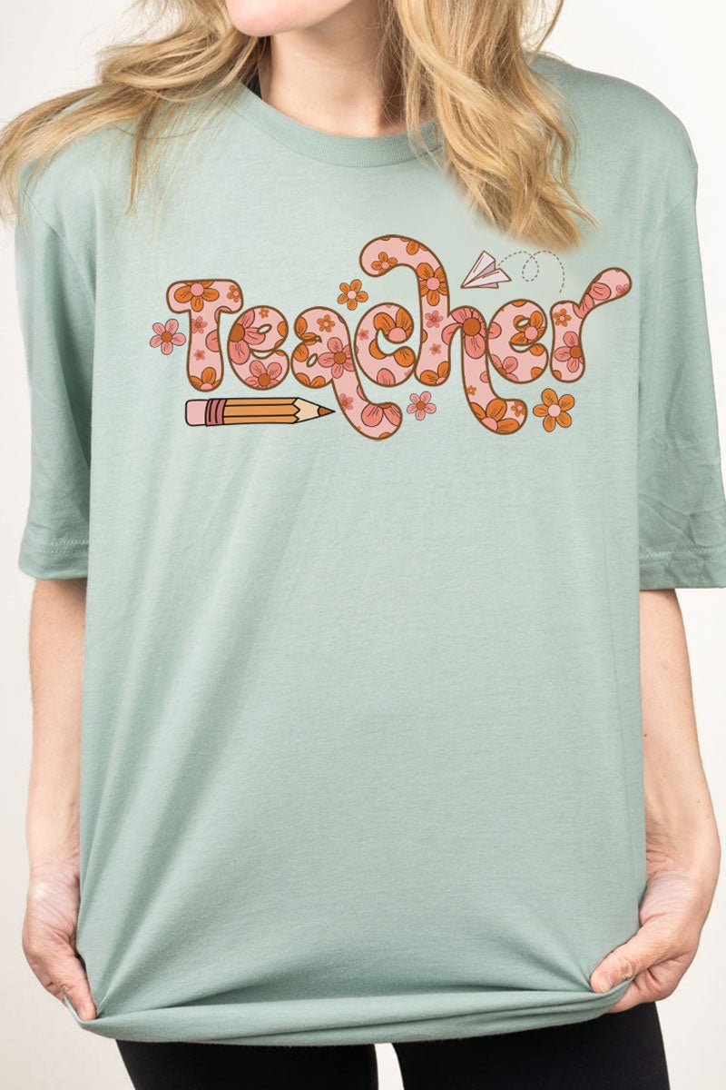 Boho Teacher Combed Cotton T-Shirt - Wholesale Accessory Market