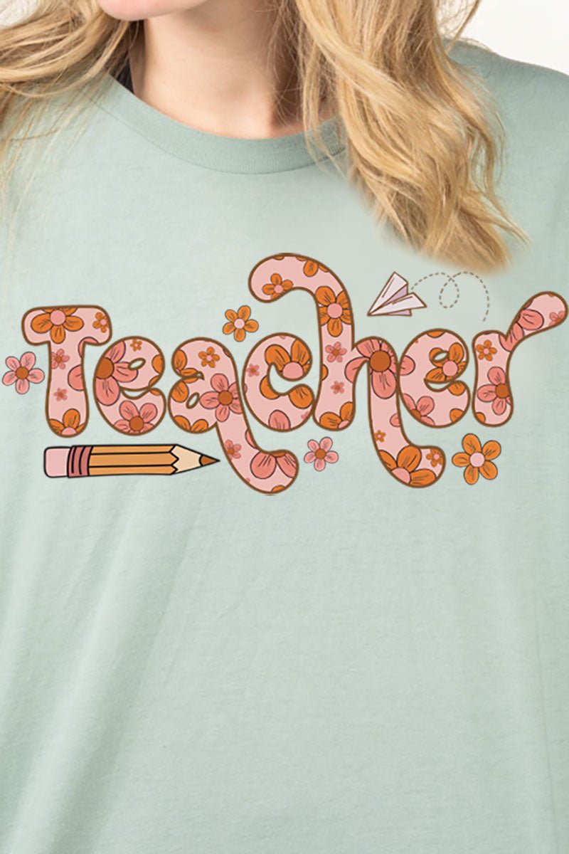 Boho Teacher Combed Cotton T-Shirt - Wholesale Accessory Market