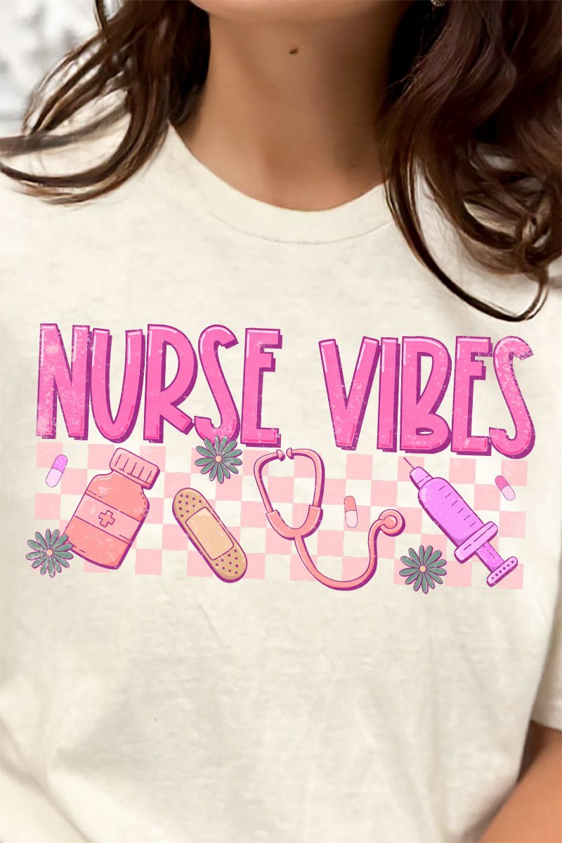 Nurse Vibes Combed Cotton T-Shirt - Wholesale Accessory Market