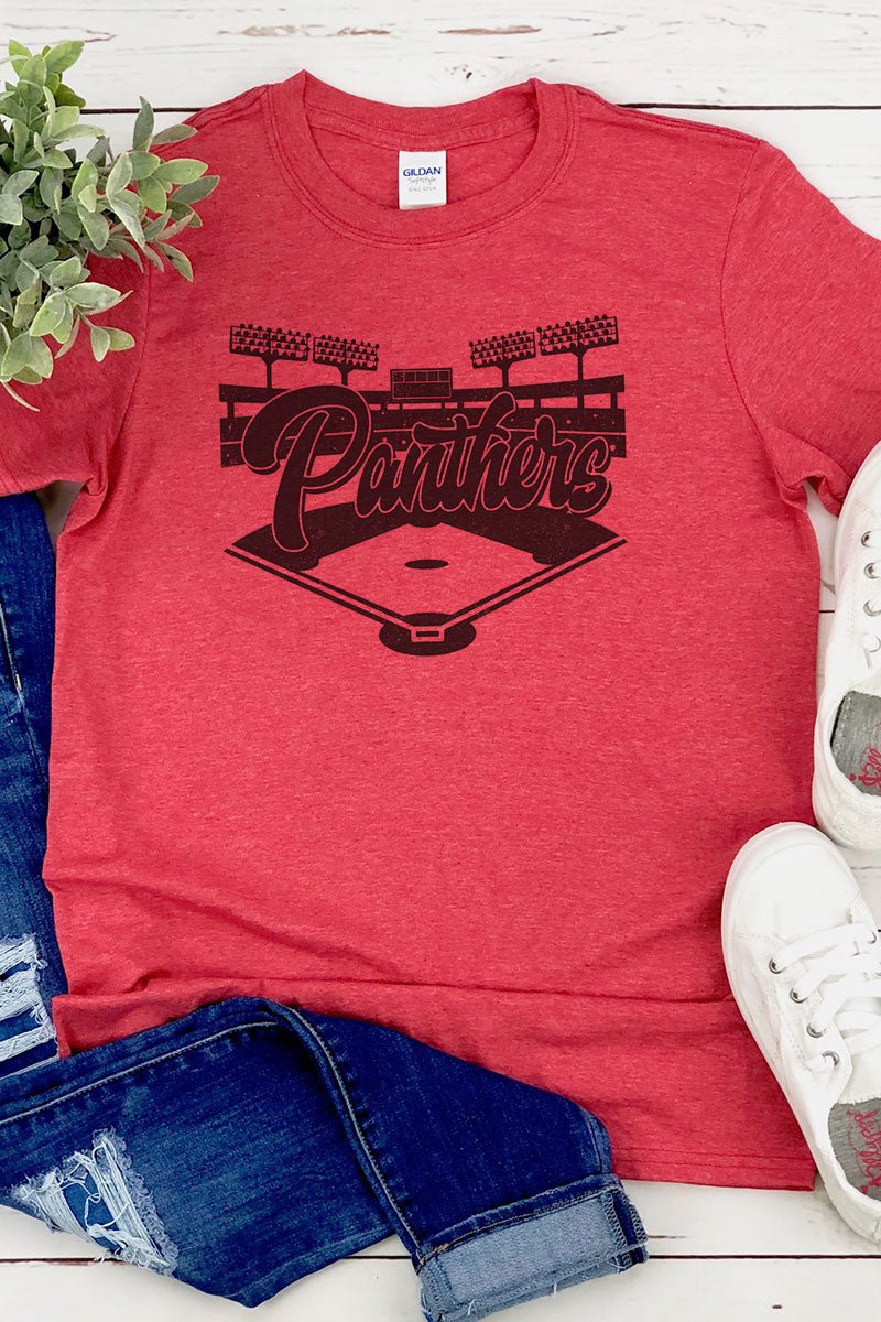 Baseball Diamond Panthers Softstyle Adult T-Shirt - Wholesale Accessory Market