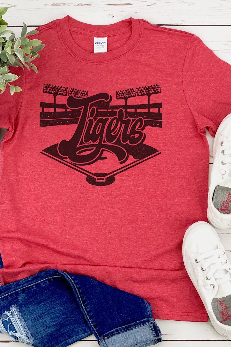 Baseball Diamond Tigers Softstyle Adult T-Shirt - Wholesale Accessory Market