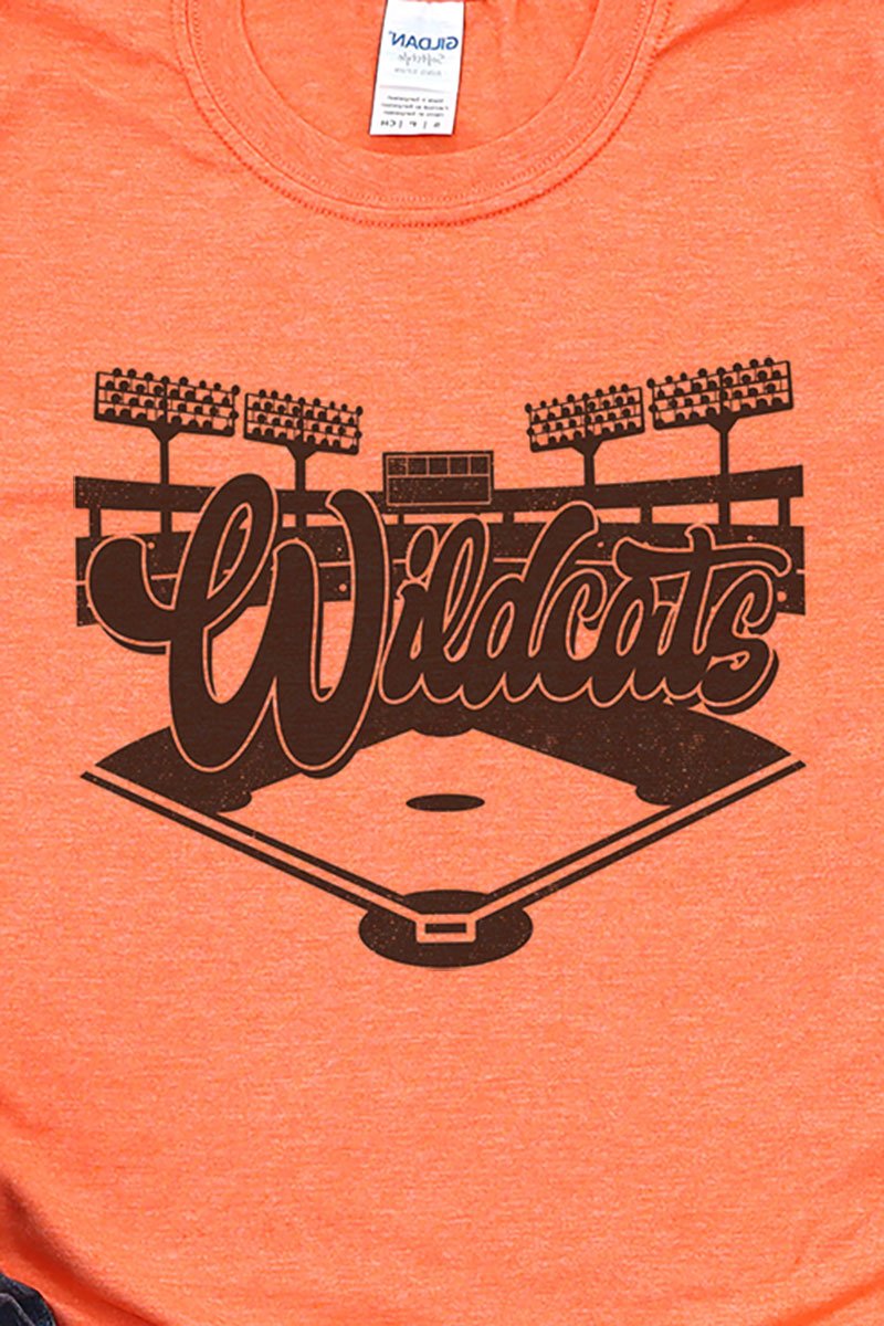 Baseball Diamond Wildcats Softstyle Adult T-Shirt - Wholesale Accessory Market