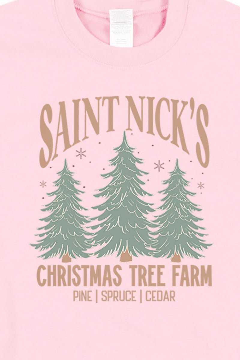 Saint Nick's Christmas Tree Farm Ecosmart Crewneck Sweatshirt - Wholesale Accessory Market