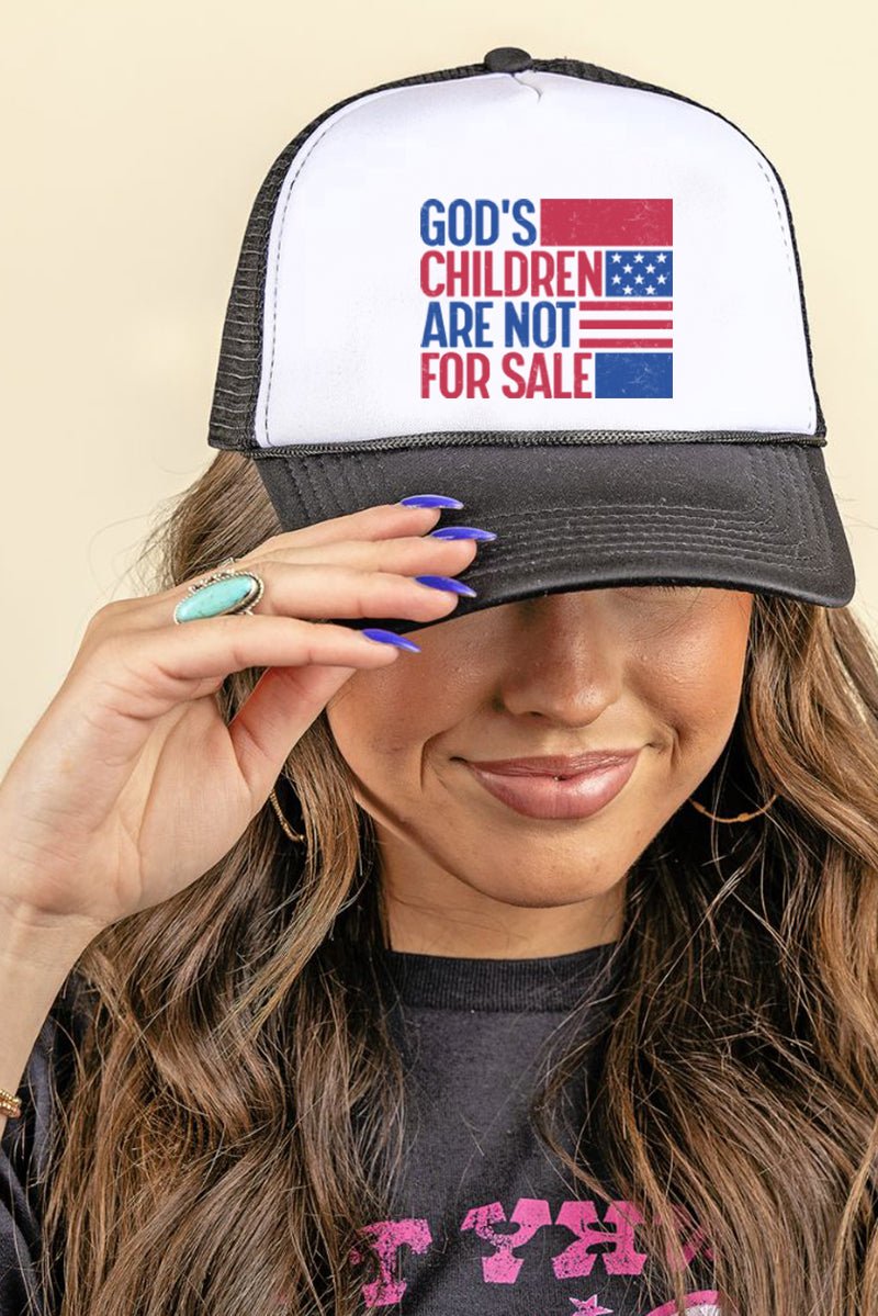 God's Children Are Not For Sale Foam Mesh Back Trucker Cap - Wholesale Accessory Market