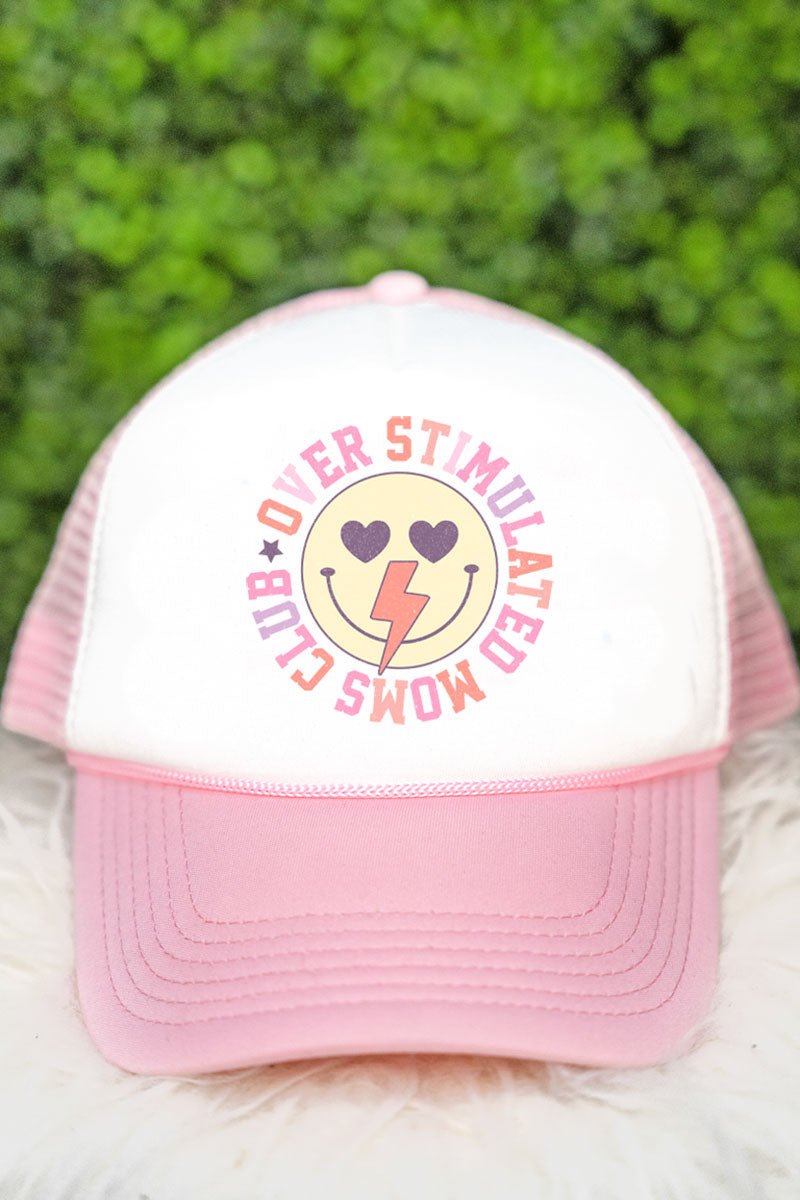 Colorful Overstimulated Moms Club Foam Mesh Back Trucker Cap - Wholesale Accessory Market