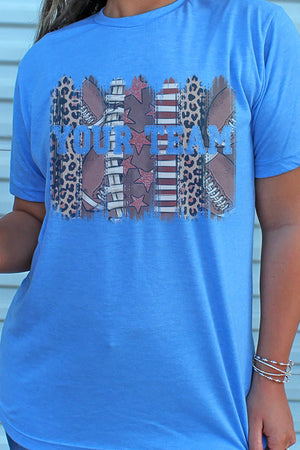 Personalized Football Brush Stroke Unisex Poly-Rich Blend Tee - Wholesale Accessory Market