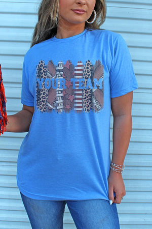 Personalized Football Brush Stroke Unisex Poly-Rich Blend Tee - Wholesale Accessory Market