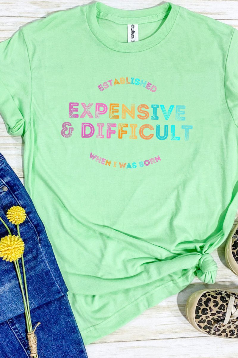 Colorful Expensive and Difficult Unisex Blend Tee - Wholesale Accessory Market