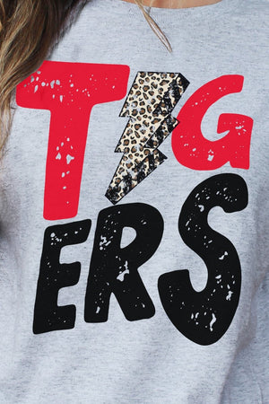 Red Black Tigers Lightning Unisex Blend Tee - Wholesale Accessory Market