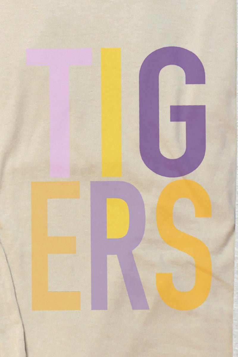 Colorblock Purple Tigers Unisex Dri-Power Long-Sleeve 50/50 Tee - Wholesale Accessory Market