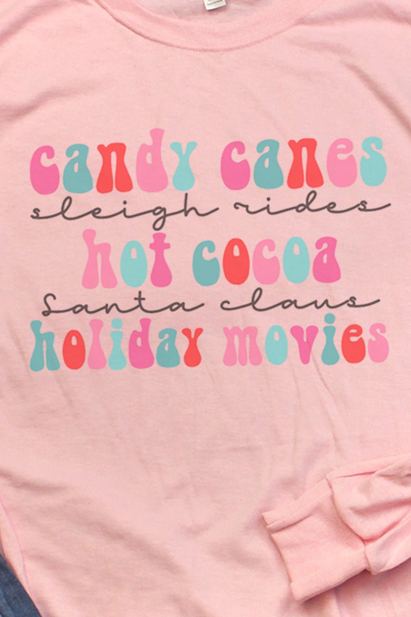 Colorful Christmas Favorite Things Unisex Dri-Power Long-Sleeve 50/50 Tee - Wholesale Accessory Market