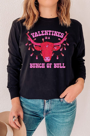 Bunch Of Bull Valentines Unisex Dri-Power Long-Sleeve 50/50 Tee - Wholesale Accessory Market