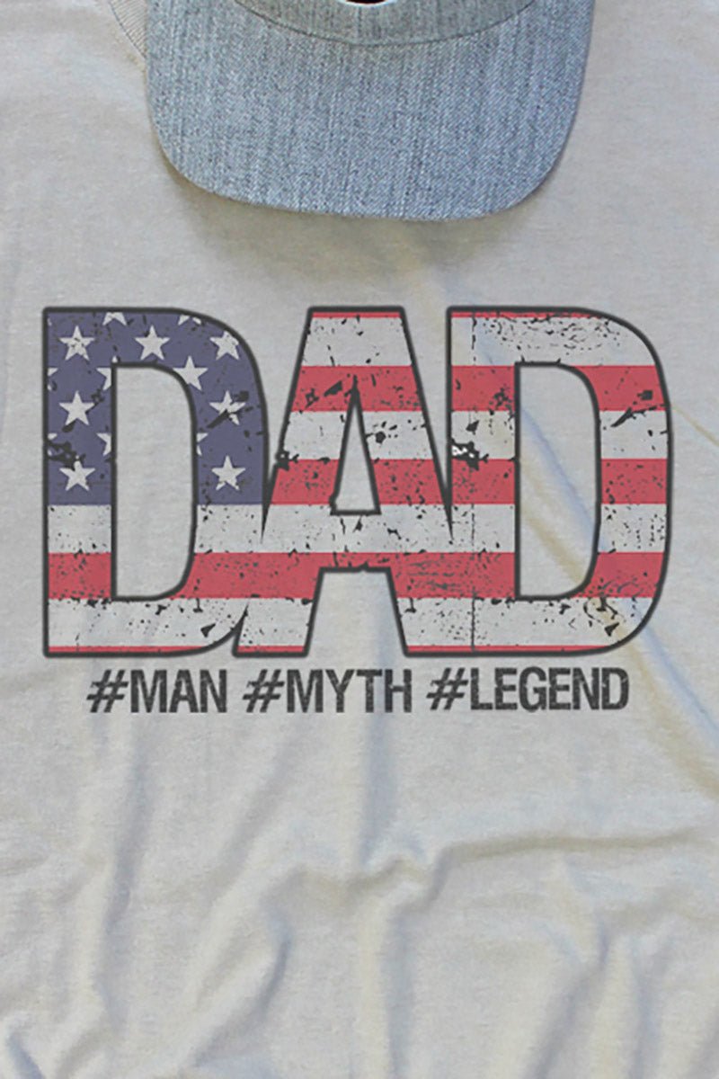 American Flag Dad Dri-Power 50/50 Tee - Wholesale Accessory Market