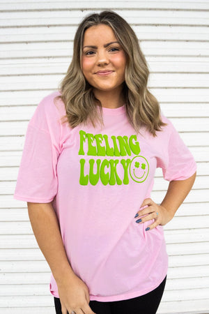 Feeling Lucky Puff Vinyl Dri-Power 50/50 Tee - Wholesale Accessory Market