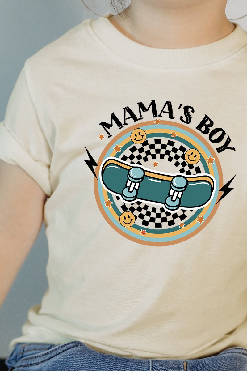 Toddler Skater Check Mama's Boy Fine Jersey Tee - Wholesale Accessory Market