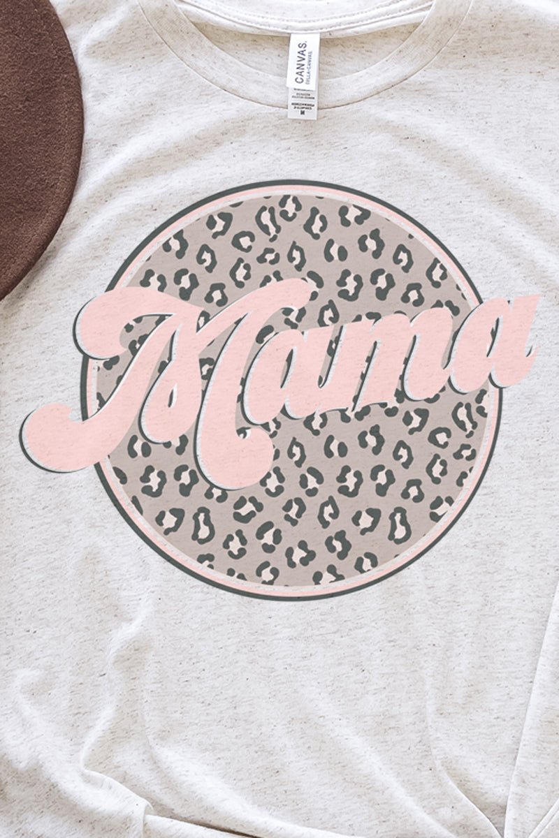 Cheetah Mama Circle Tri-Blend Short Sleeve Tee - Wholesale Accessory Market
