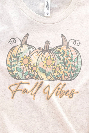 Fall Vibes Tie Dye Pumpkins Tri-Blend Short Sleeve Tee - Wholesale Accessory Market
