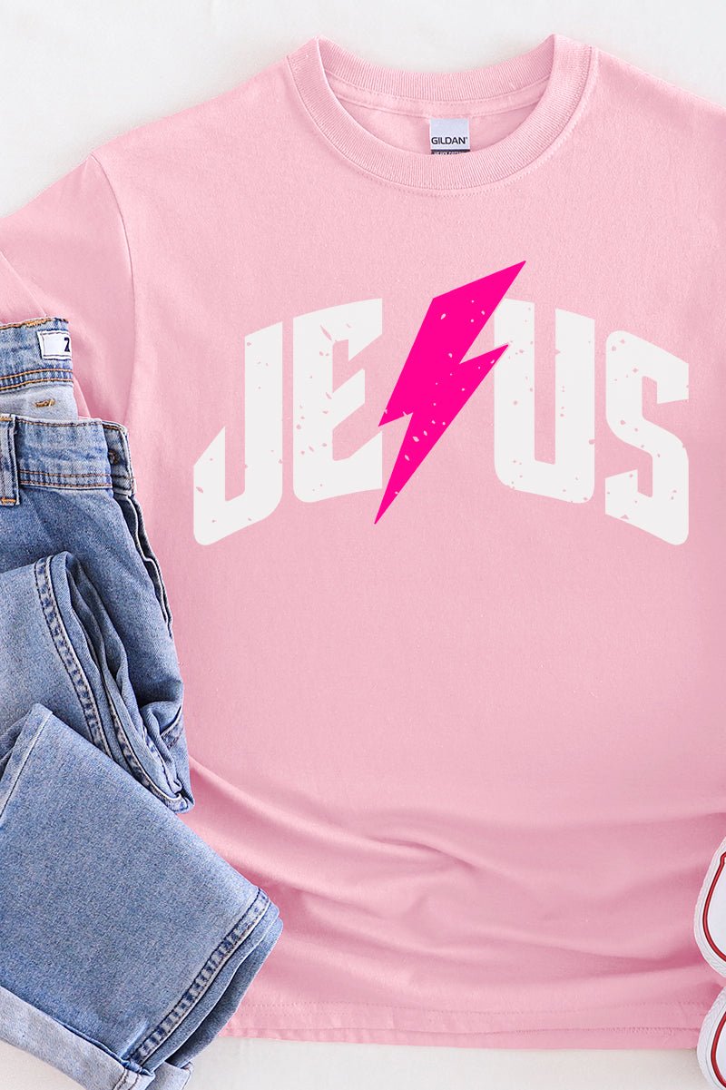 Strike Distressed Jesus Short Sleeve Relaxed Fit T-Shirt - Wholesale Accessory Market