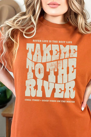 Take Me To The River Short Sleeve Relaxed Fit T-Shirt - Wholesale Accessory Market
