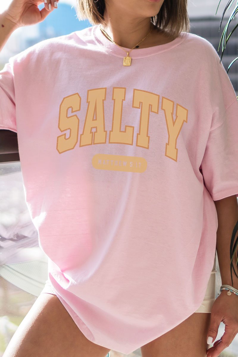 Vintage Varsity Salty Short Sleeve Relaxed Fit T-Shirt - Wholesale Accessory Market