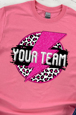 Team Strike Pink and Black Sleeve Relaxed Fit T-Shirt - Wholesale Accessory Market