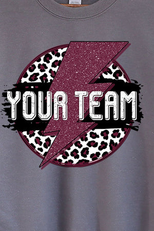 Team Strike Maroon and Black Unisex NuBlend Crew Sweatshirt - Wholesale Accessory Market