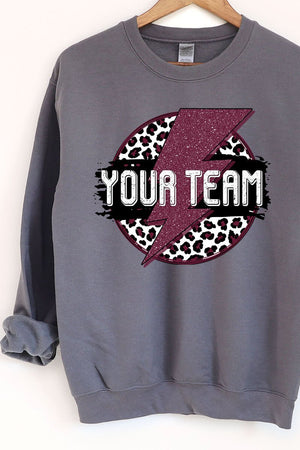 Team Strike Maroon and Black Unisex NuBlend Crew Sweatshirt - Wholesale Accessory Market