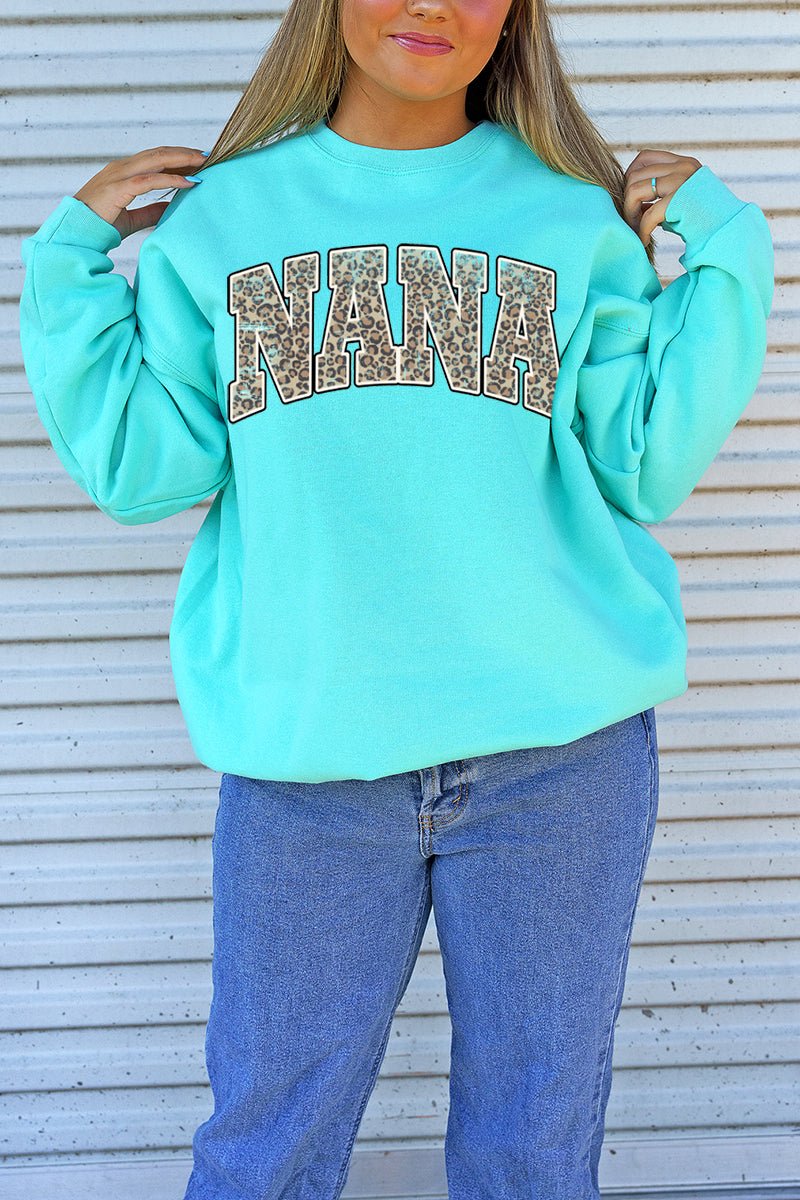Arched Nana Leopard Unisex NuBlend Crew Sweatshirt - Wholesale Accessory Market