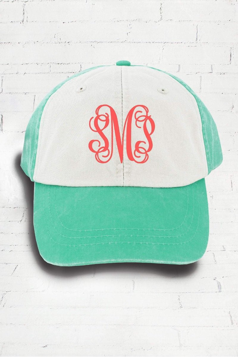 Seafoam and Ivory Colorblock Cap - Wholesale Accessory Market