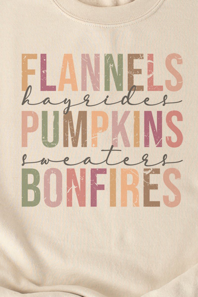 Colorblock Fall Things Ecosmart Crewneck Sweatshirt - Wholesale Accessory Market