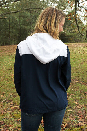 PROMO! Boxercraft Navy and White Ladies Stadium Anorak Pullover - Wholesale Accessory Market