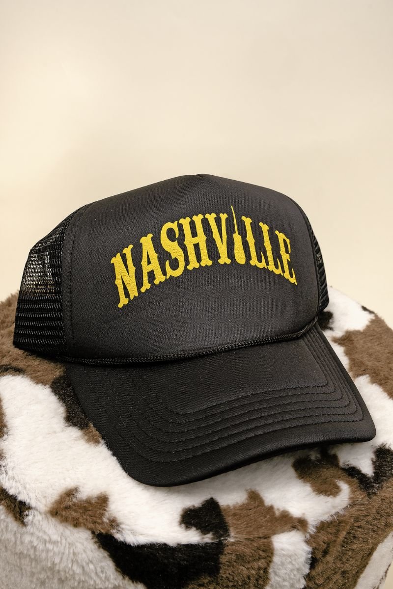 Nashville Puff Vinyl Foam Mesh Back Trucker Cap - Wholesale Accessory Market