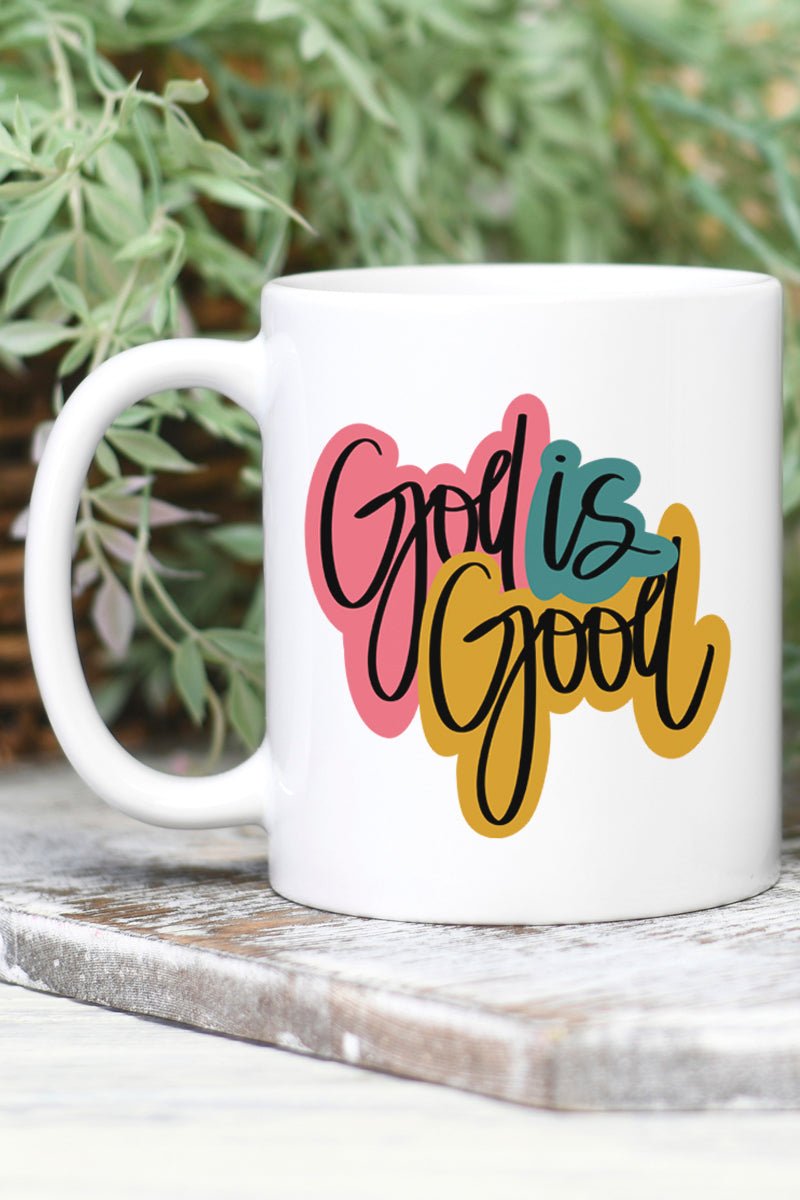 God Is Good Color Block White Mug - Wholesale Accessory Market