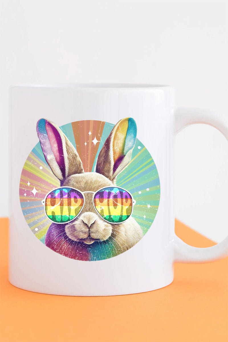 Groovy Bunny Hip Hop White Mug - Wholesale Accessory Market