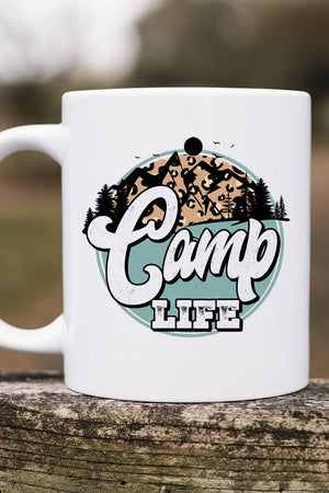 Camp Life White Mug - Wholesale Accessory Market