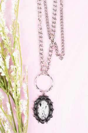 White Sandridge Layered Silvertone Necklace - Wholesale Accessory Market