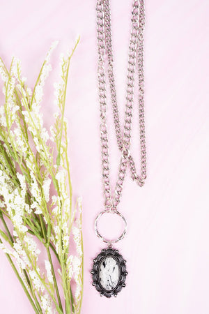 White Sandridge Layered Silvertone Necklace - Wholesale Accessory Market