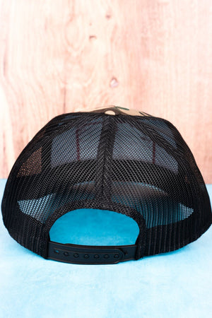 Distressed Camo and Black 'Whiskey And Country Music' Mesh Cap - Wholesale Accessory Market