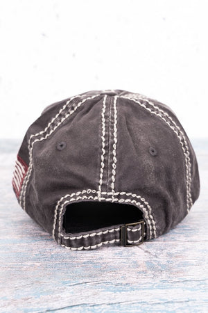 Dark Gray 'Old Glory' Cap - Wholesale Accessory Market