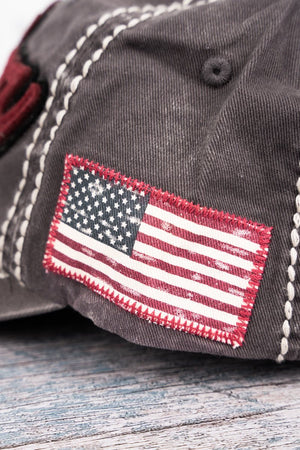 Dark Gray 'Old Glory' Cap - Wholesale Accessory Market