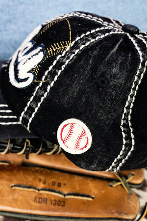 Distressed Black 'Baseball' Cap - Wholesale Accessory Market