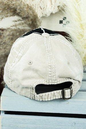 Distressed Black and Khaki Indian Chief Skull Cap - Wholesale Accessory Market