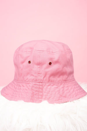 Pink Fitted Bucket Hat - Wholesale Accessory Market