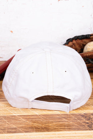 Distressed White 'Baseball Mom' Cap - Wholesale Accessory Market